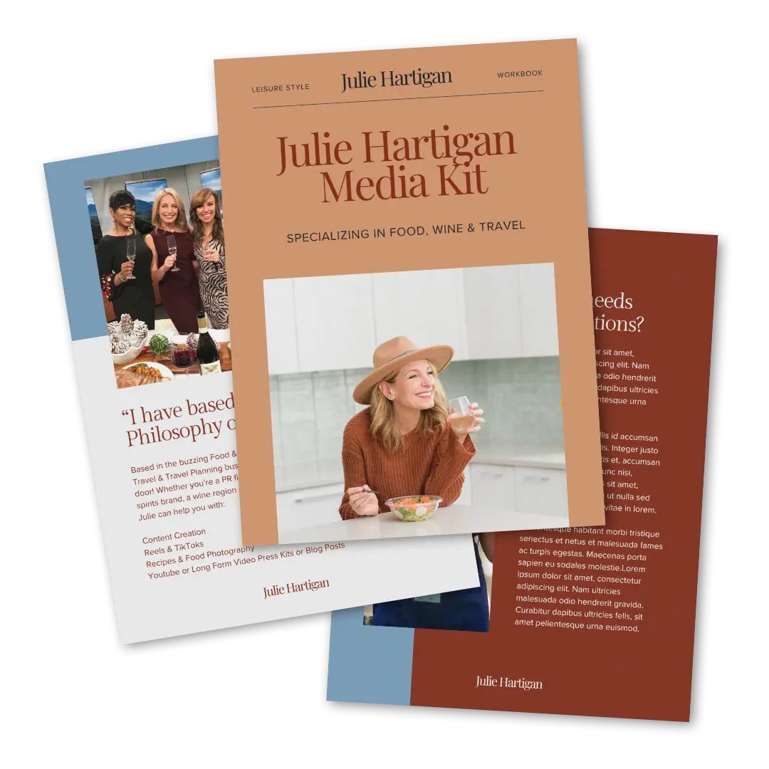 Julie Hartigan media kit pages
