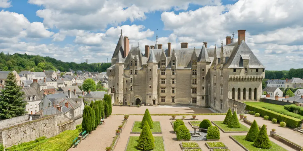 A chateau and formal gardens in the Loire Valley